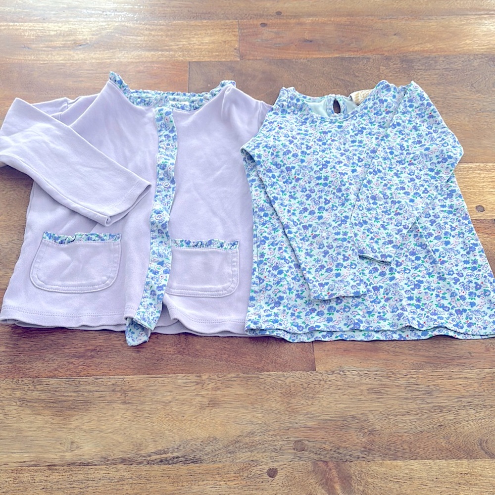 The Beaufort Bonnet Company sz 6 - cardigan, long sleeve shirt + leggings